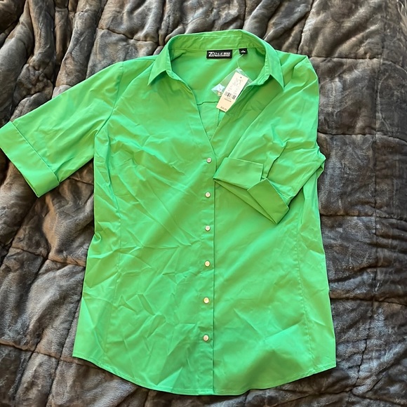 NY&Co: 7th avenue design studio - half sleeved button down - M - Picture 1 of 2